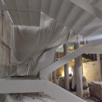 Protección de estructura metálica y portante de escalera